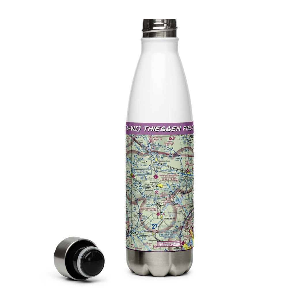 Thiessen Field (34WI) VFR Sectional Water Bottle 