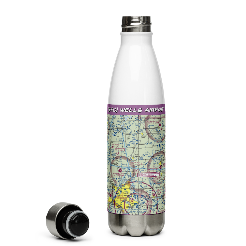 Wells Airport (35C) VFR Sectional Water Bottle 