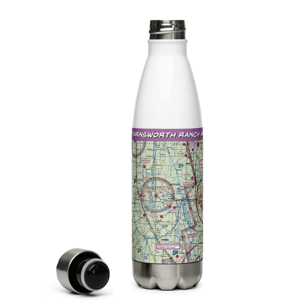 Farnsworth Ranch Airstrip (35CN) VFR Sectional Water Bottle 