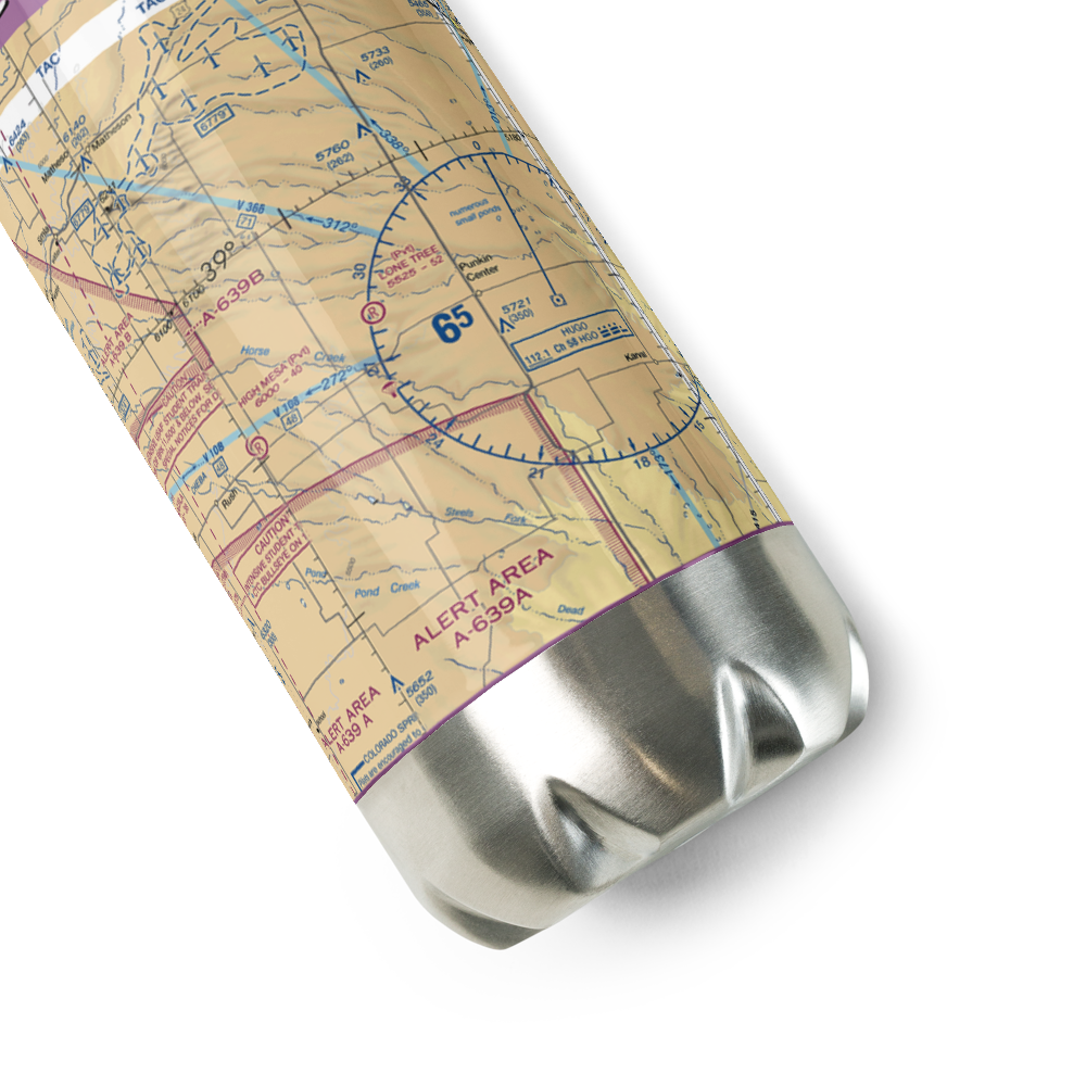 Lone Tree Ranch Airport (35CO) VFR Sectional Water Bottle 