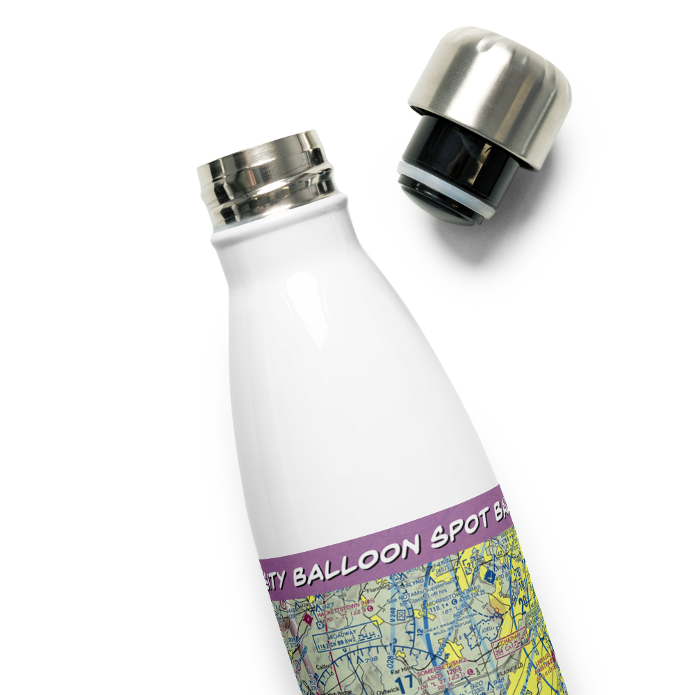 Cyber Density Balloon Spot Balloonport (35JY) VFR Sectional Water Bottle 