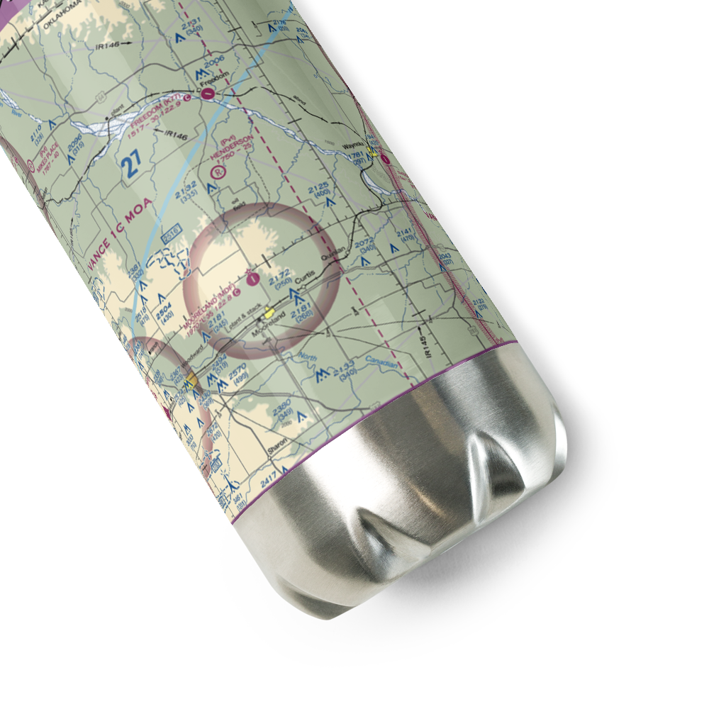 Henderson Farm Airport (35OL) VFR Sectional Water Bottle 