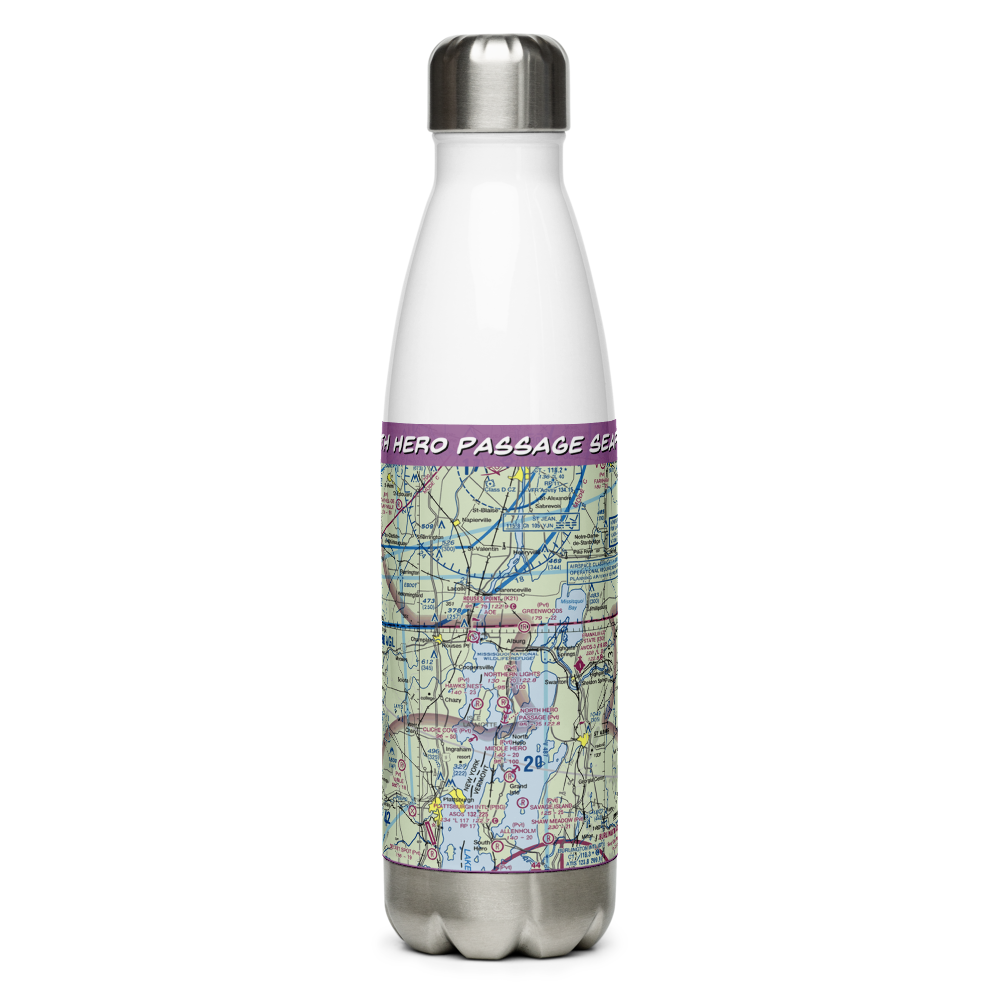 North Hero Passage Seaplane Base (36VT) VFR Sectional Water Bottle 