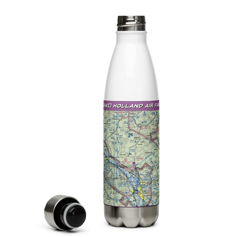 Holland Air Park (36WI) VFR Sectional Water Bottle 