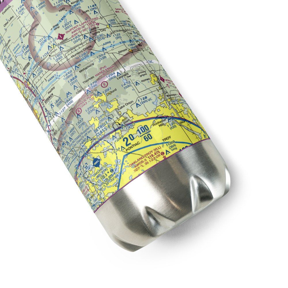 Handleman Sky Ranch Airport (37MI) VFR Sectional Water Bottle 