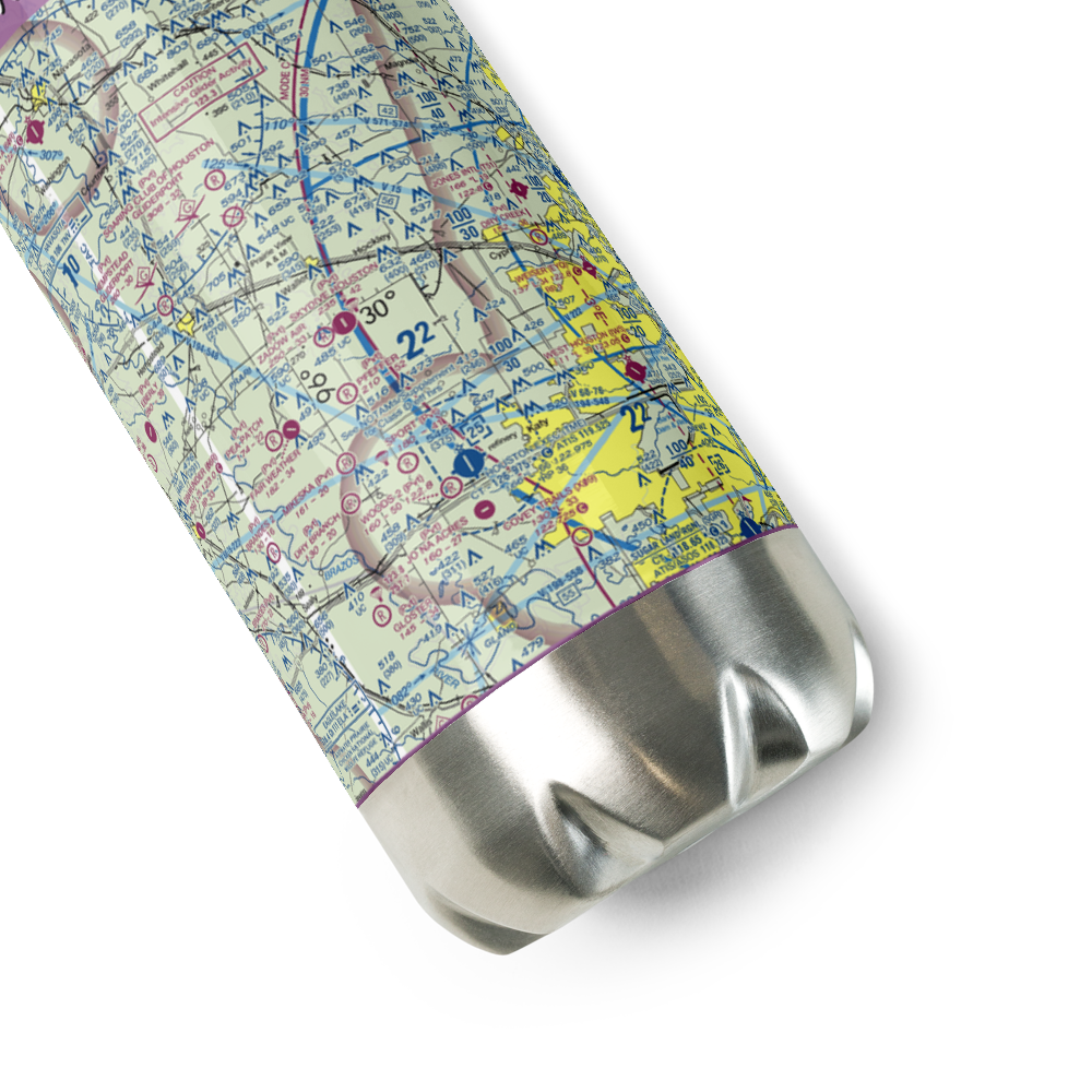 Skydive Houston Airport (37X) VFR Sectional Water Bottle 