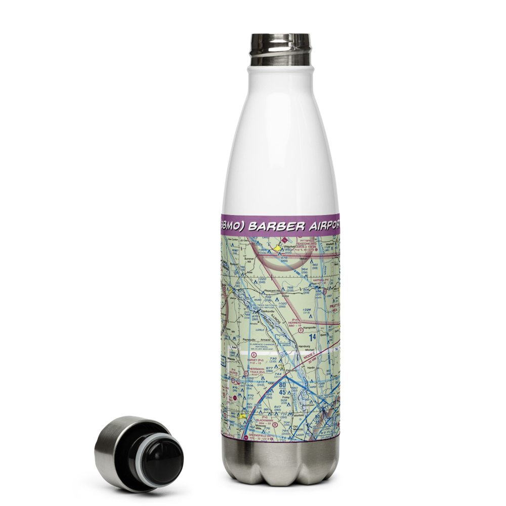 Barber Airport (38MO) VFR Sectional Water Bottle 