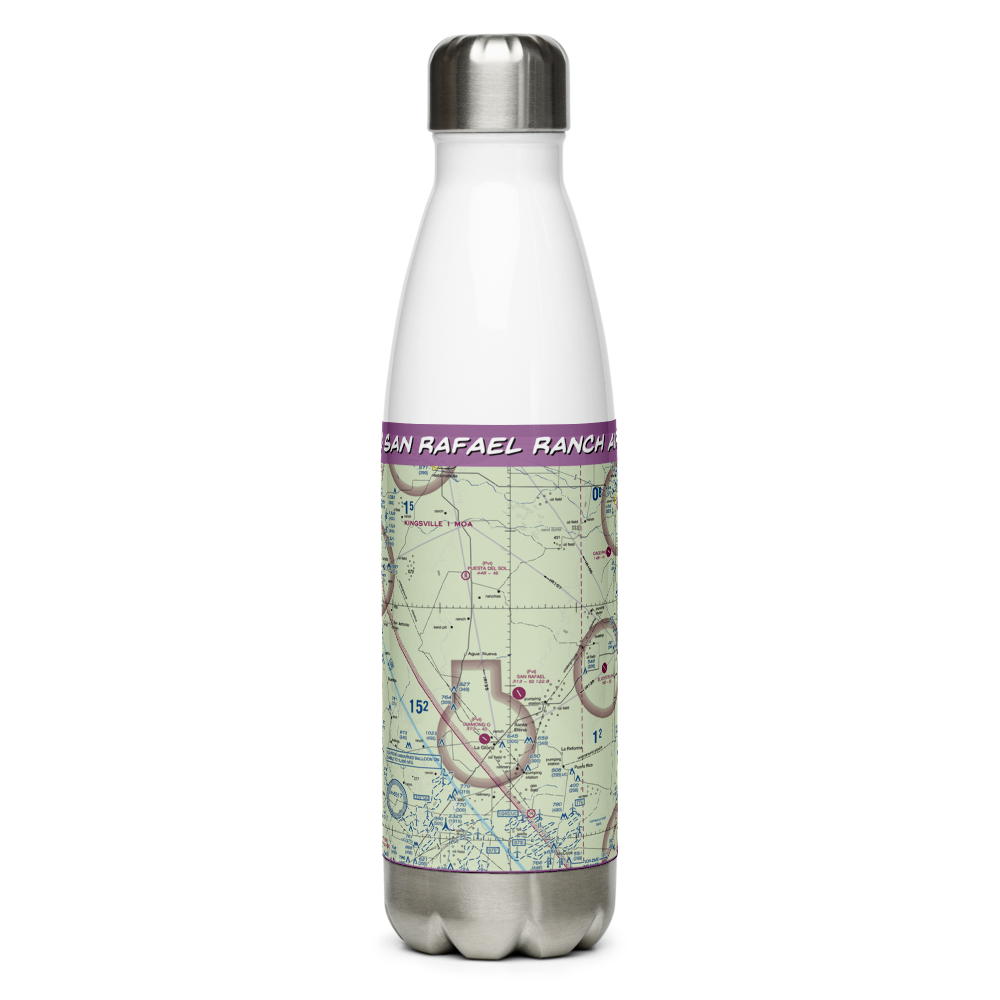 San Rafael Ranch Airport (38XS) VFR Sectional Water Bottle 