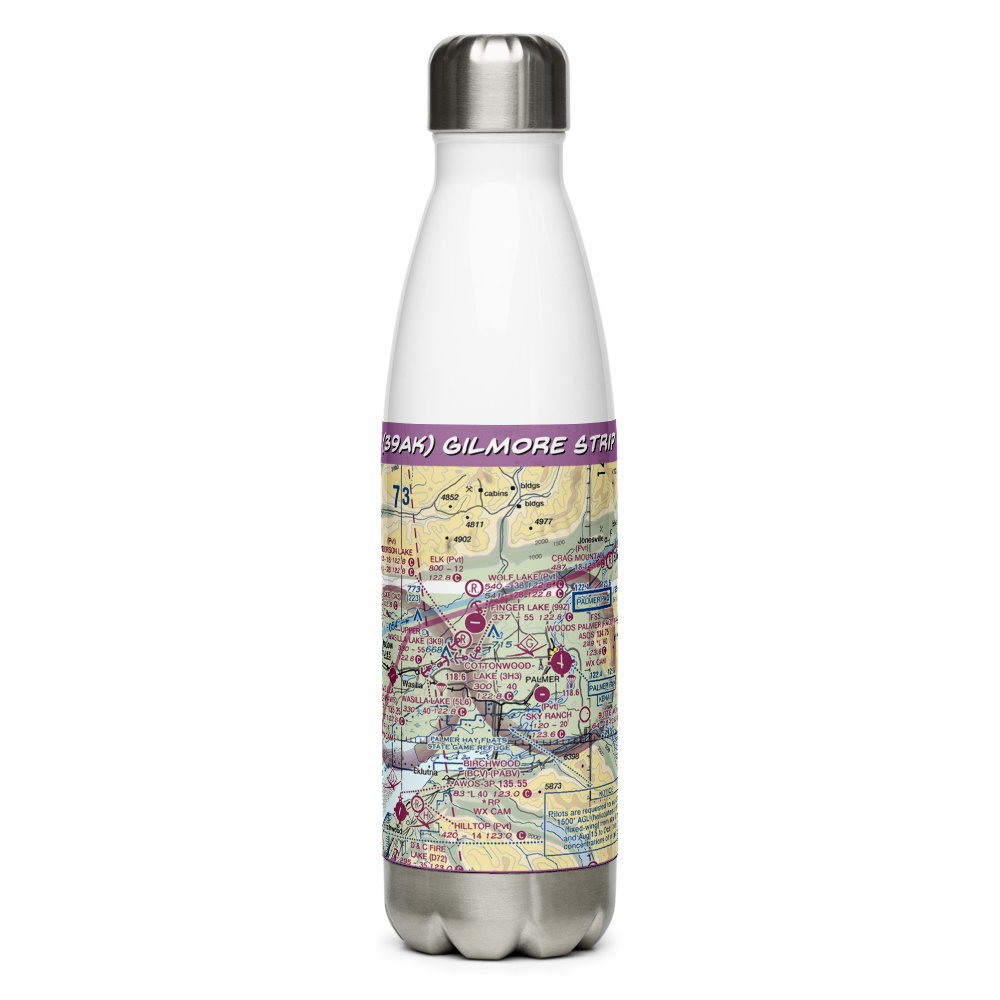 Gilmore Strip (39AK) VFR Sectional Water Bottle 