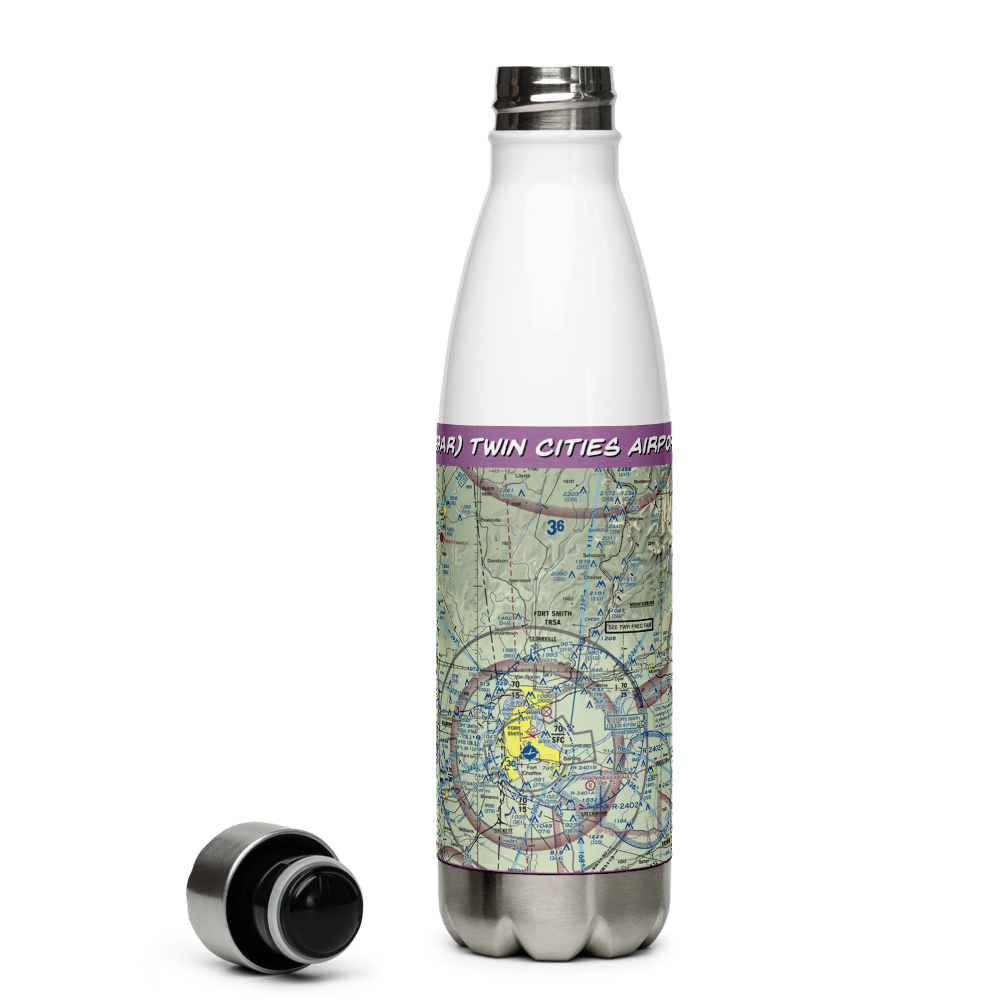 Twin Cities Airport (39AR) VFR Sectional Water Bottle 