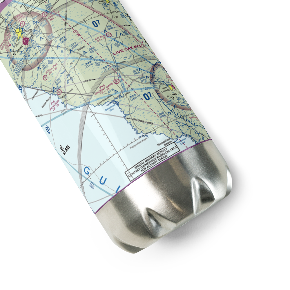 Ancient Oaks Airport (39FD) VFR Sectional Water Bottle 