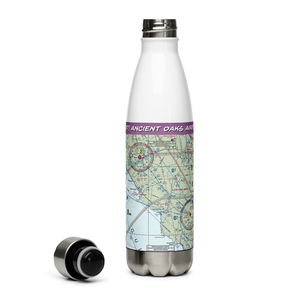Ancient Oaks Airport (39FD) VFR Sectional Water Bottle 