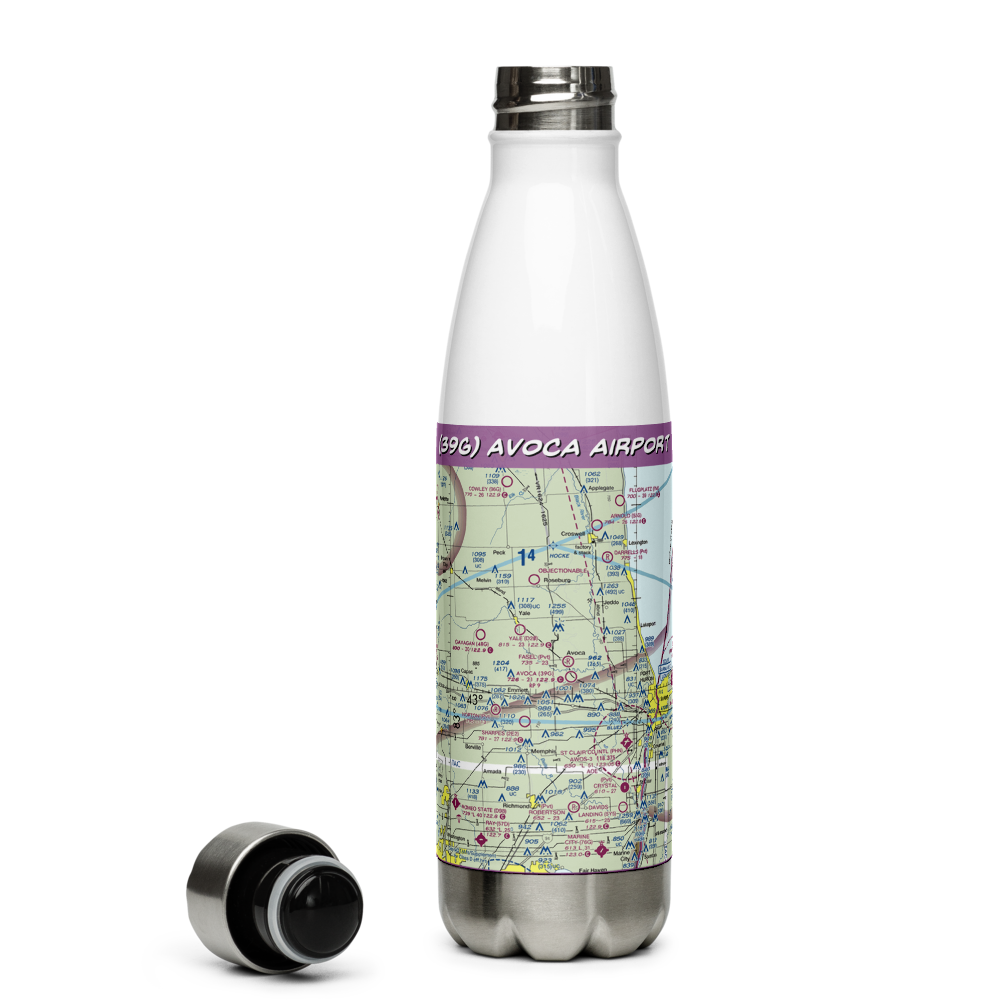 Avoca Airport (39G) VFR Sectional Water Bottle 