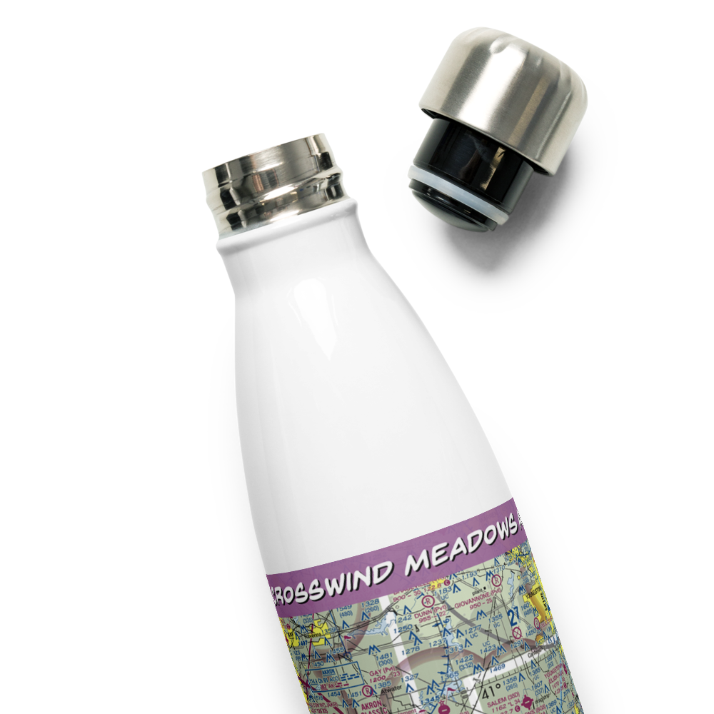 Crosswind Meadows Airport (39OH) VFR Sectional Water Bottle 
