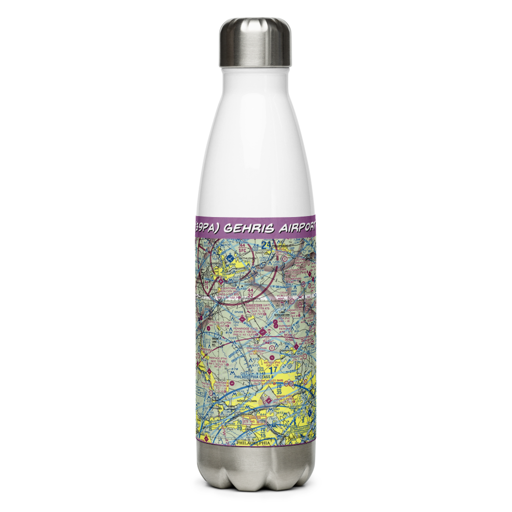 Gehris Airport (39PA) VFR Sectional Water Bottle 