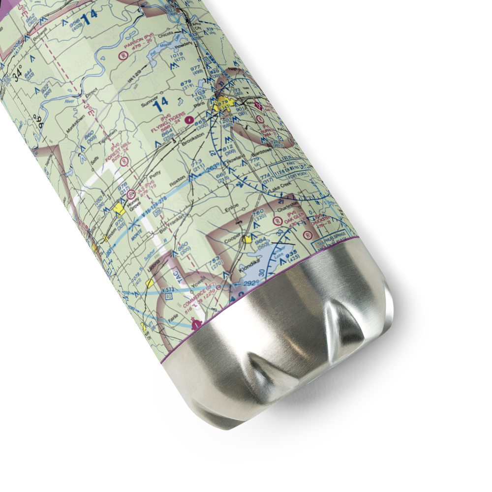 Flying Tigers Airport (39TA) VFR Sectional Water Bottle 