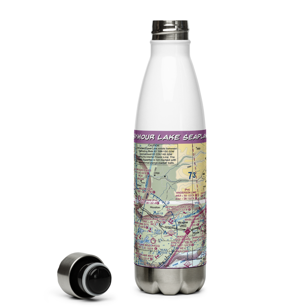 Seymour Lake Seaplane Base (3A3) VFR Sectional Water Bottle 