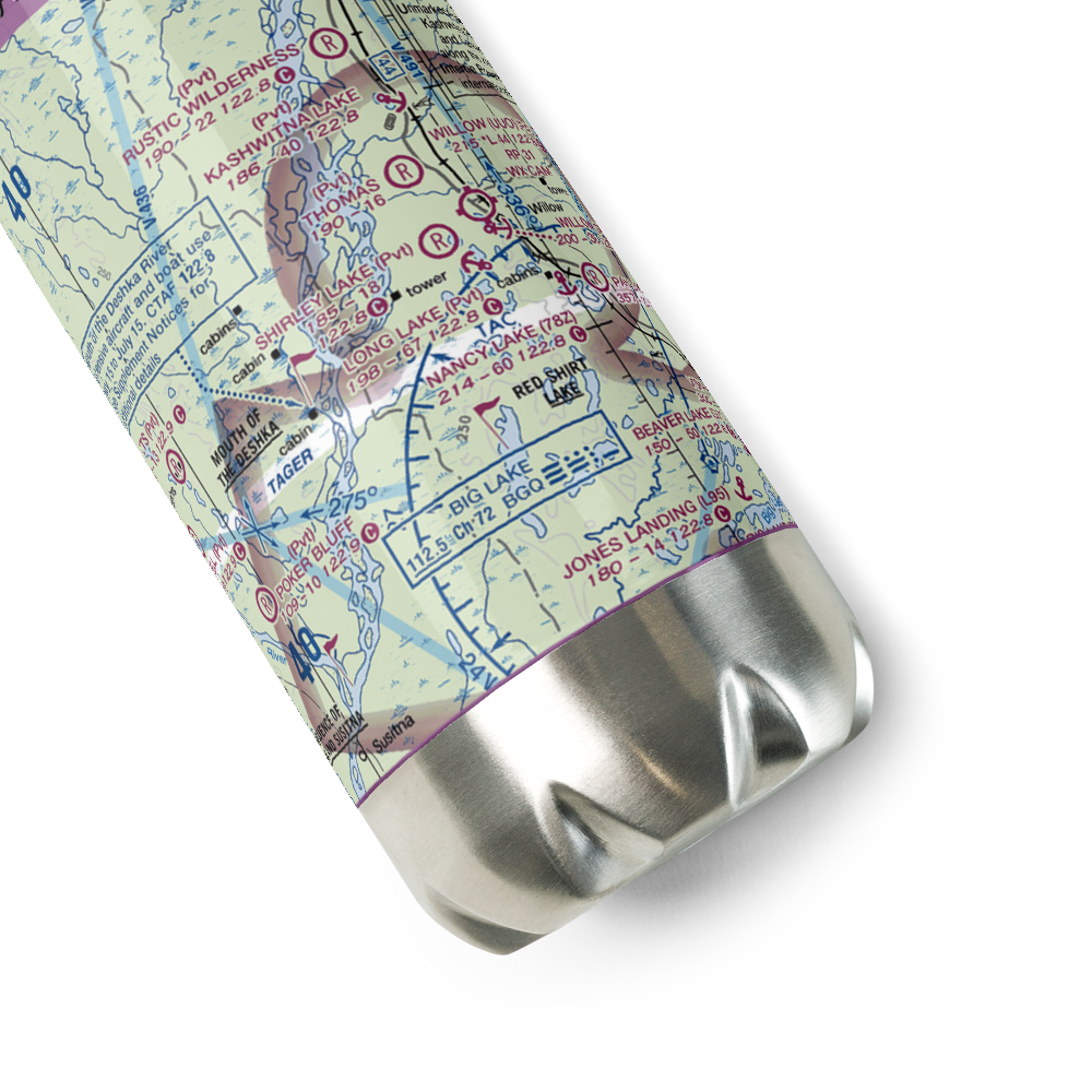 Deshka Landing Airport (3AK1) VFR Sectional Water Bottle 