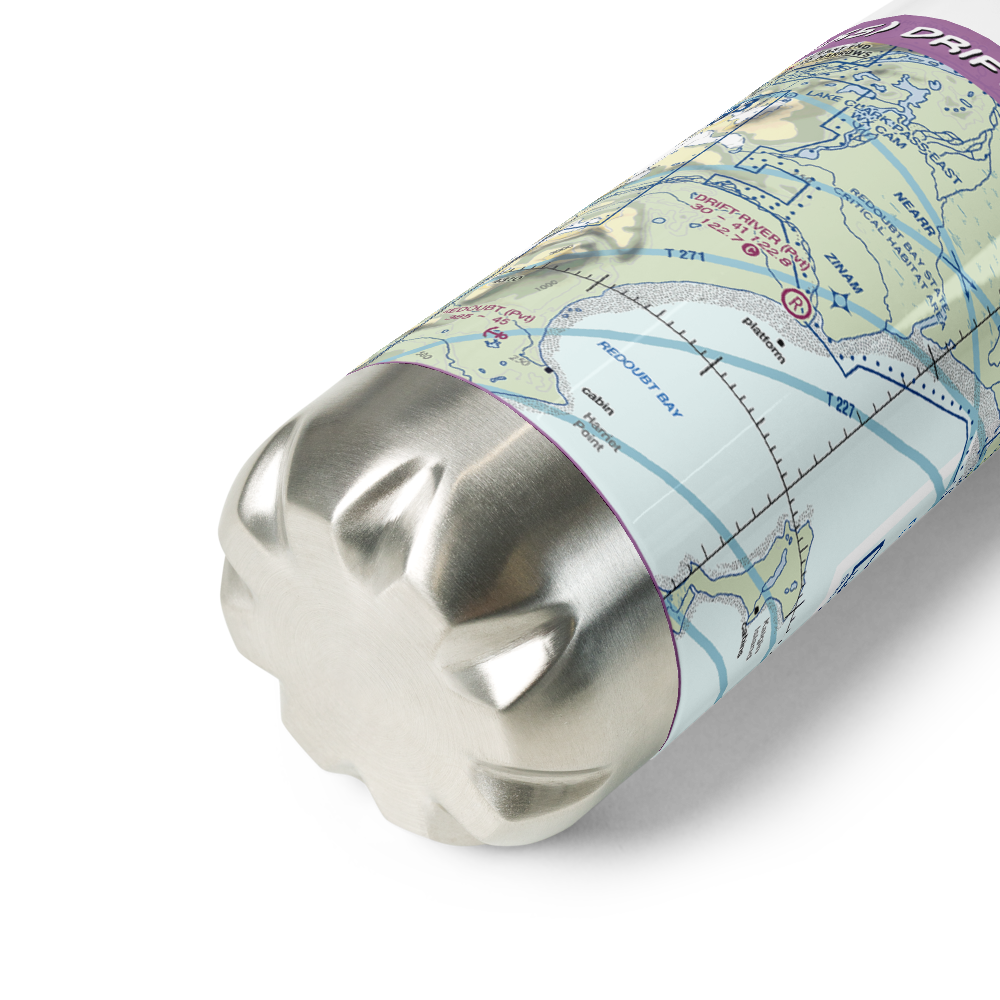 Drift River Airport (3AK5) VFR Sectional Water Bottle 