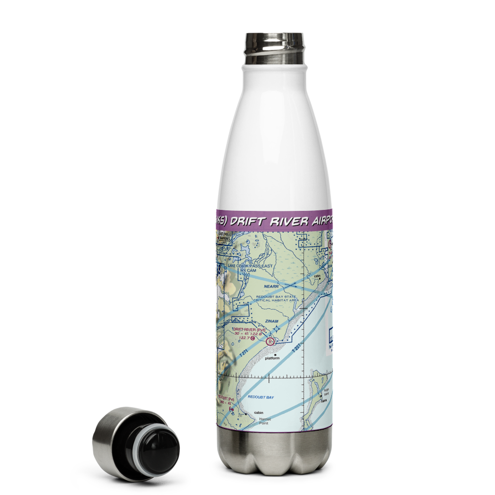 Drift River Airport (3AK5) VFR Sectional Water Bottle 