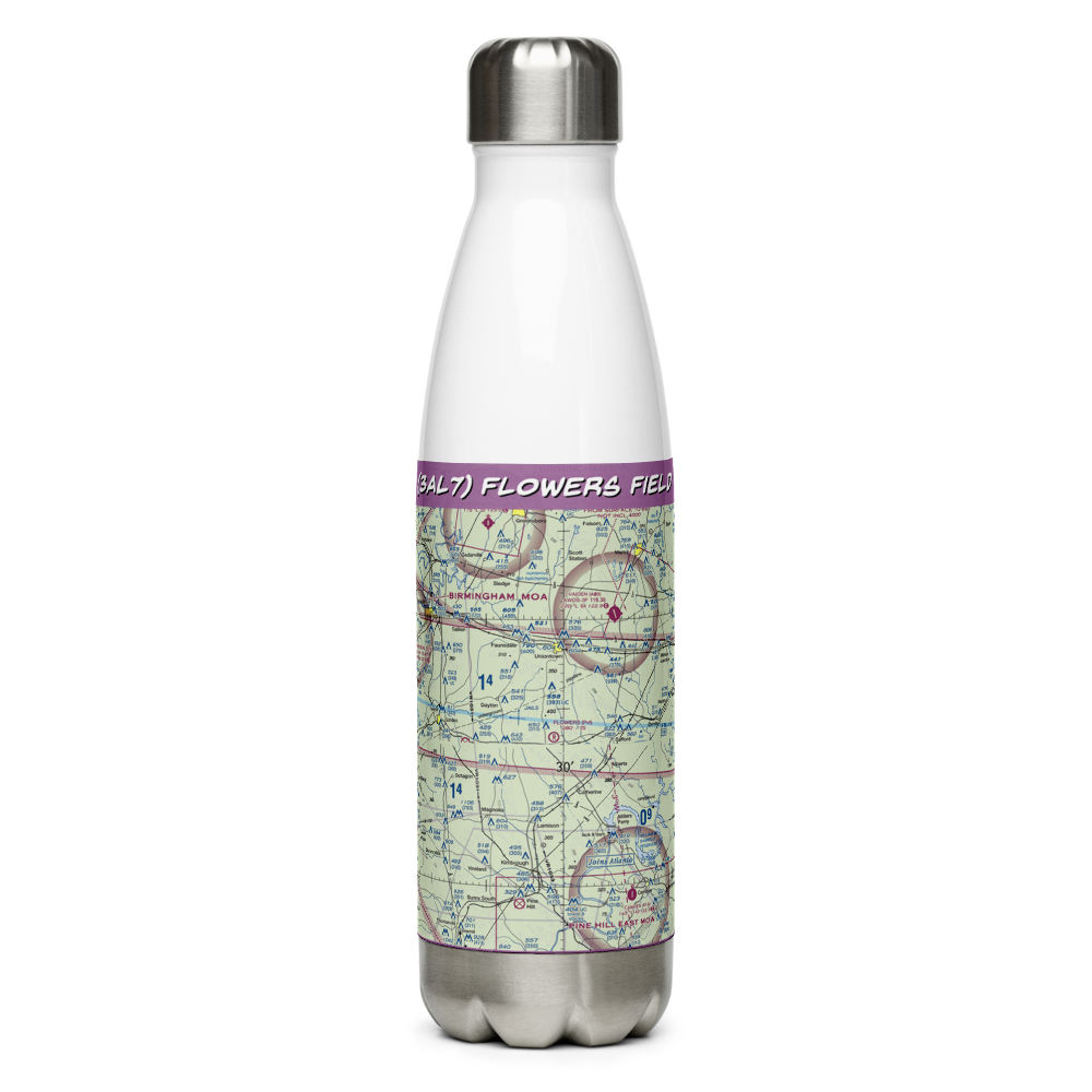 Flowers Field (3AL7) VFR Sectional Water Bottle 
