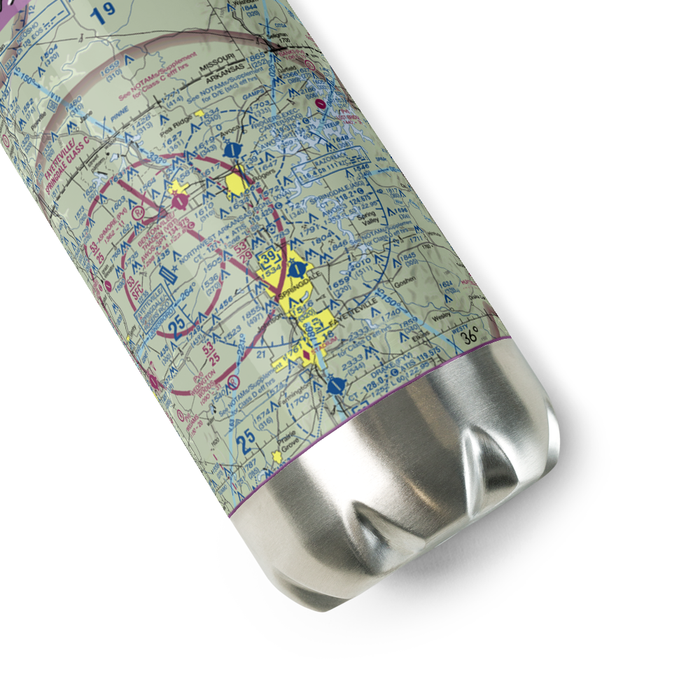 Taylor Field (3AR7) VFR Sectional Water Bottle 