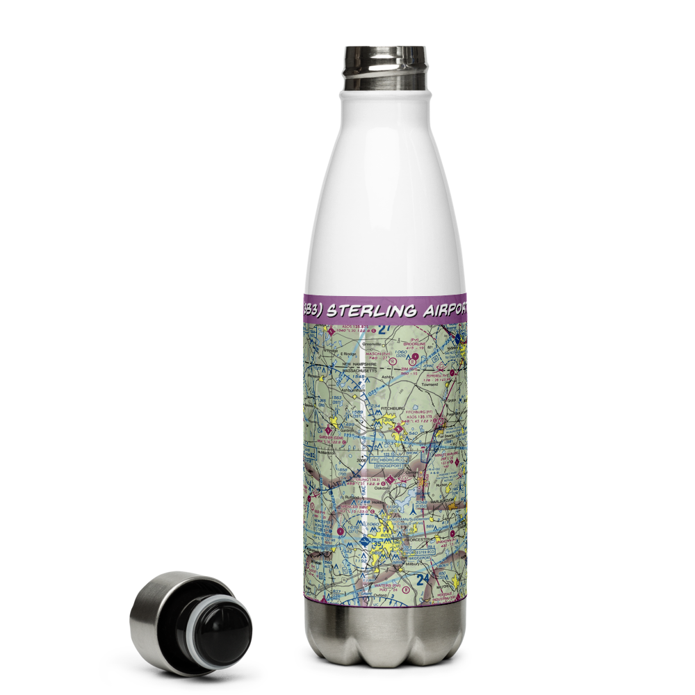 Sterling Airport (3B3) VFR Sectional Water Bottle 