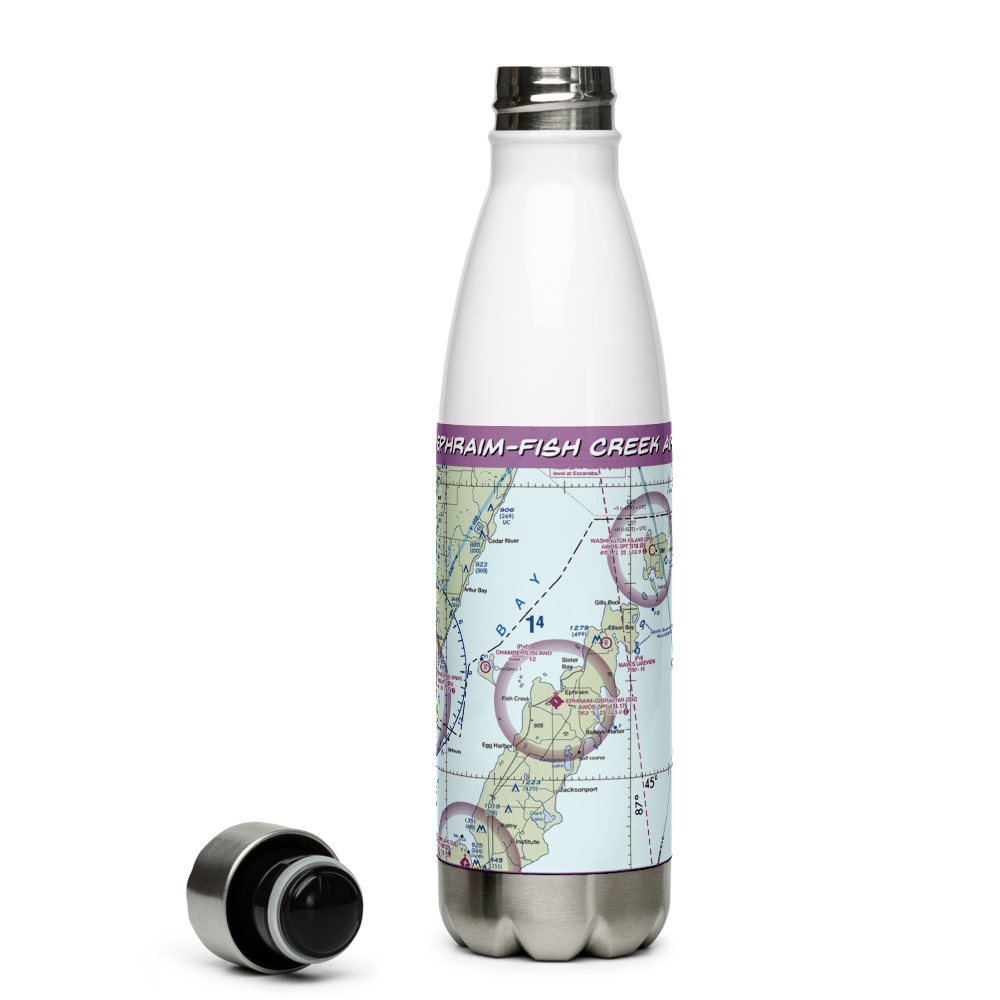 Ephraim-Fish Creek Airport (3D2) VFR Sectional Water Bottle 