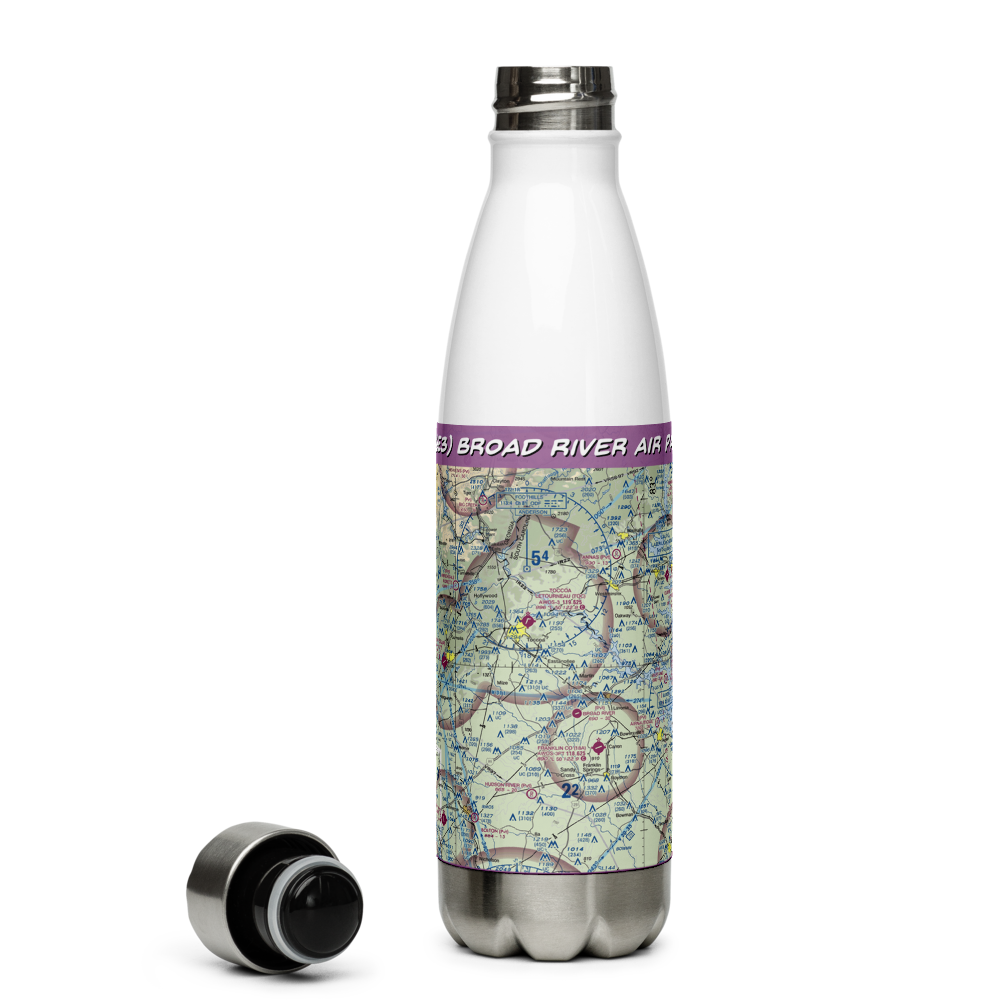 Broad River Air Park (3GE3) VFR Sectional Water Bottle 