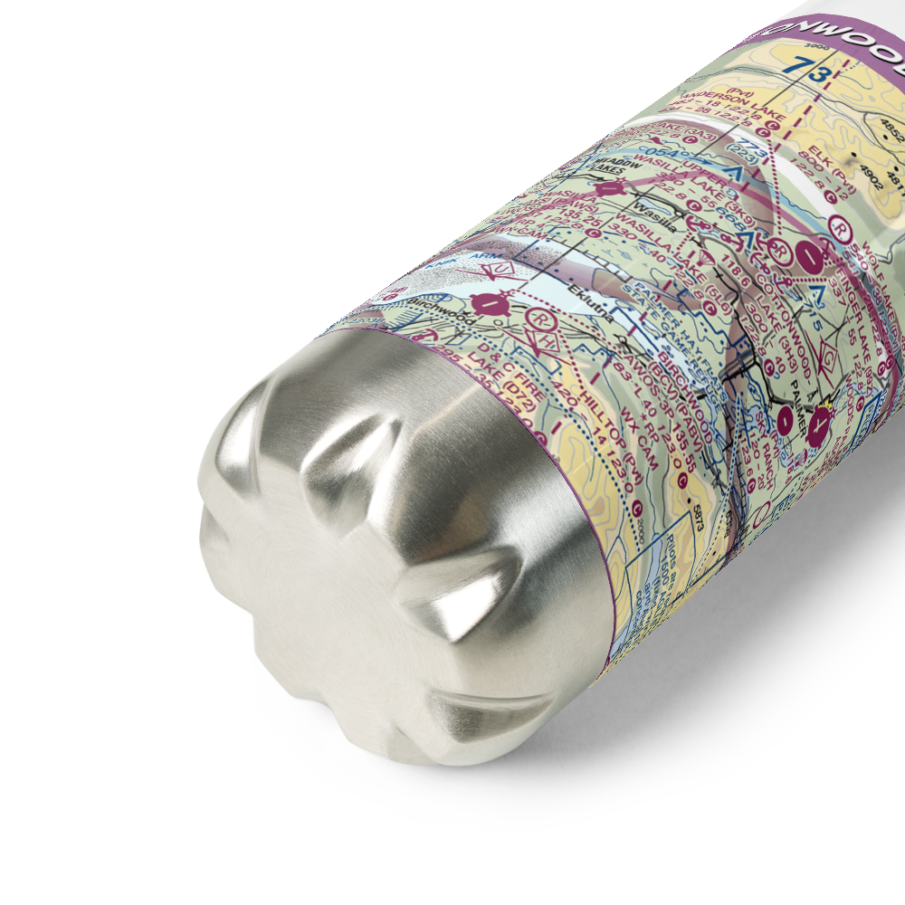 Cottonwood Lake Seaplane Base (3H3) VFR Sectional Water Bottle 