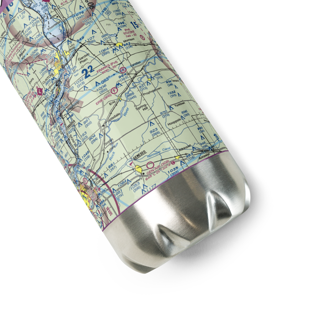 Erie Air Park (3H5) VFR Sectional Water Bottle 