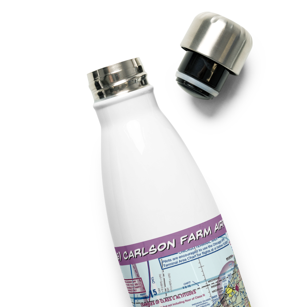 Carlson Farm Airport (3IN3) VFR Sectional Water Bottle 