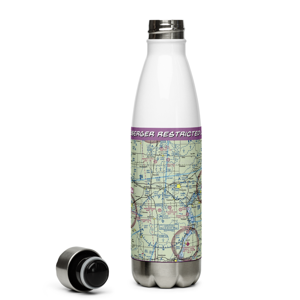 Rinkenberger Restricted Landing Area (3IS8) VFR Sectional Water Bottle 