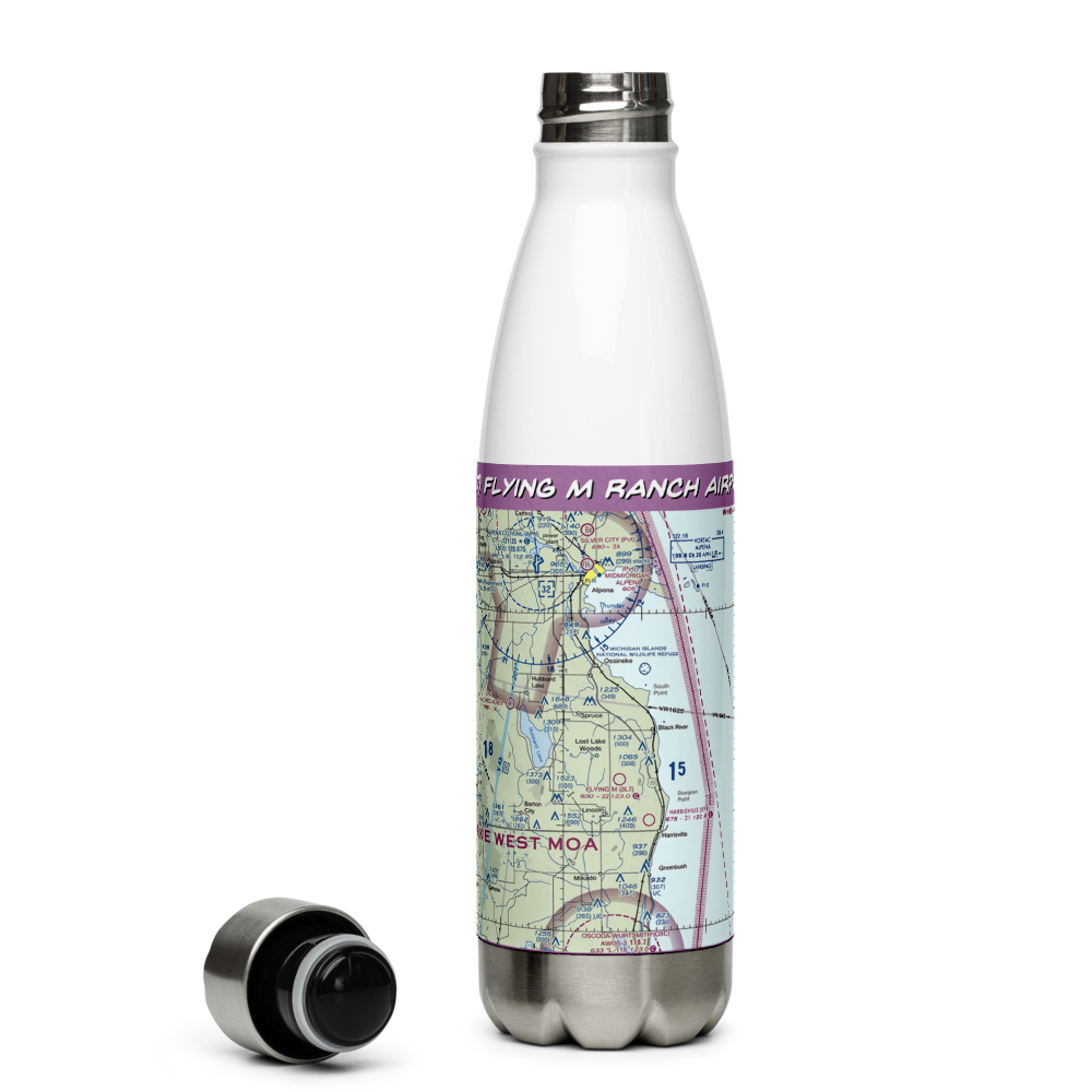 Flying M Ranch Airport (3L7) VFR Sectional Water Bottle 