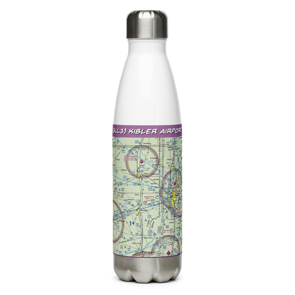 Kibler Airport (3LL3) VFR Sectional Water Bottle 