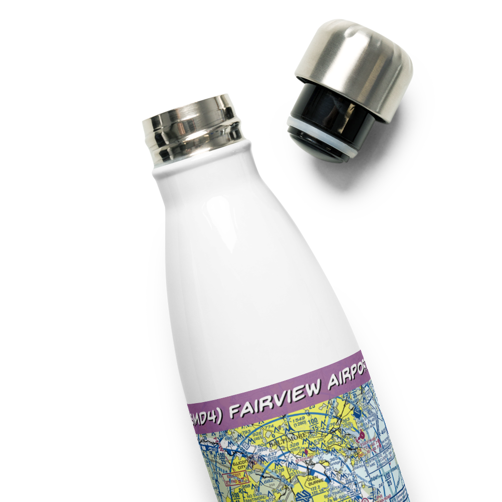 Fairview Airport (3MD4) VFR Sectional Water Bottle 