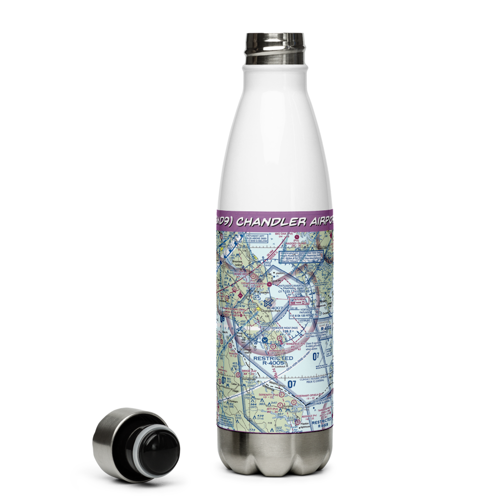 Chandler Airport (3MD9) VFR Sectional Water Bottle 