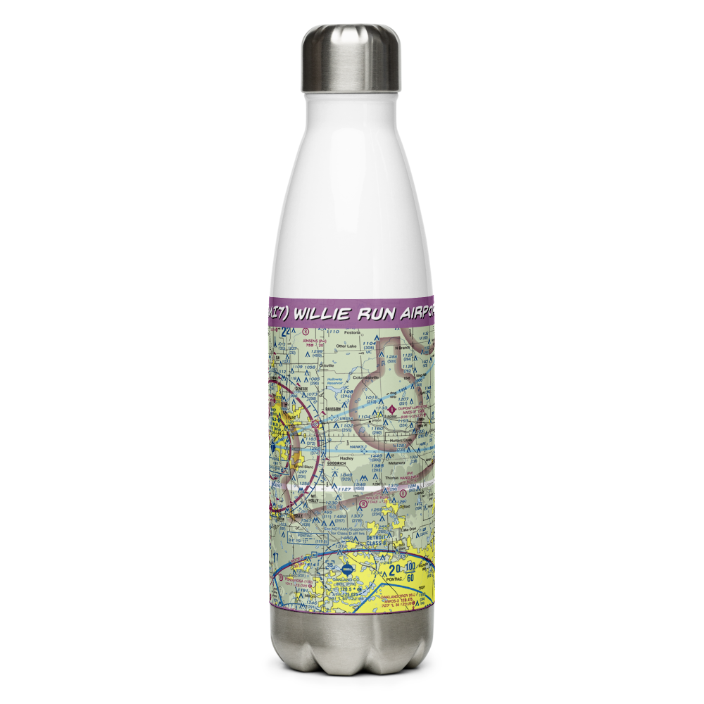 Willie Run Airport (3MI7) VFR Sectional Water Bottle 