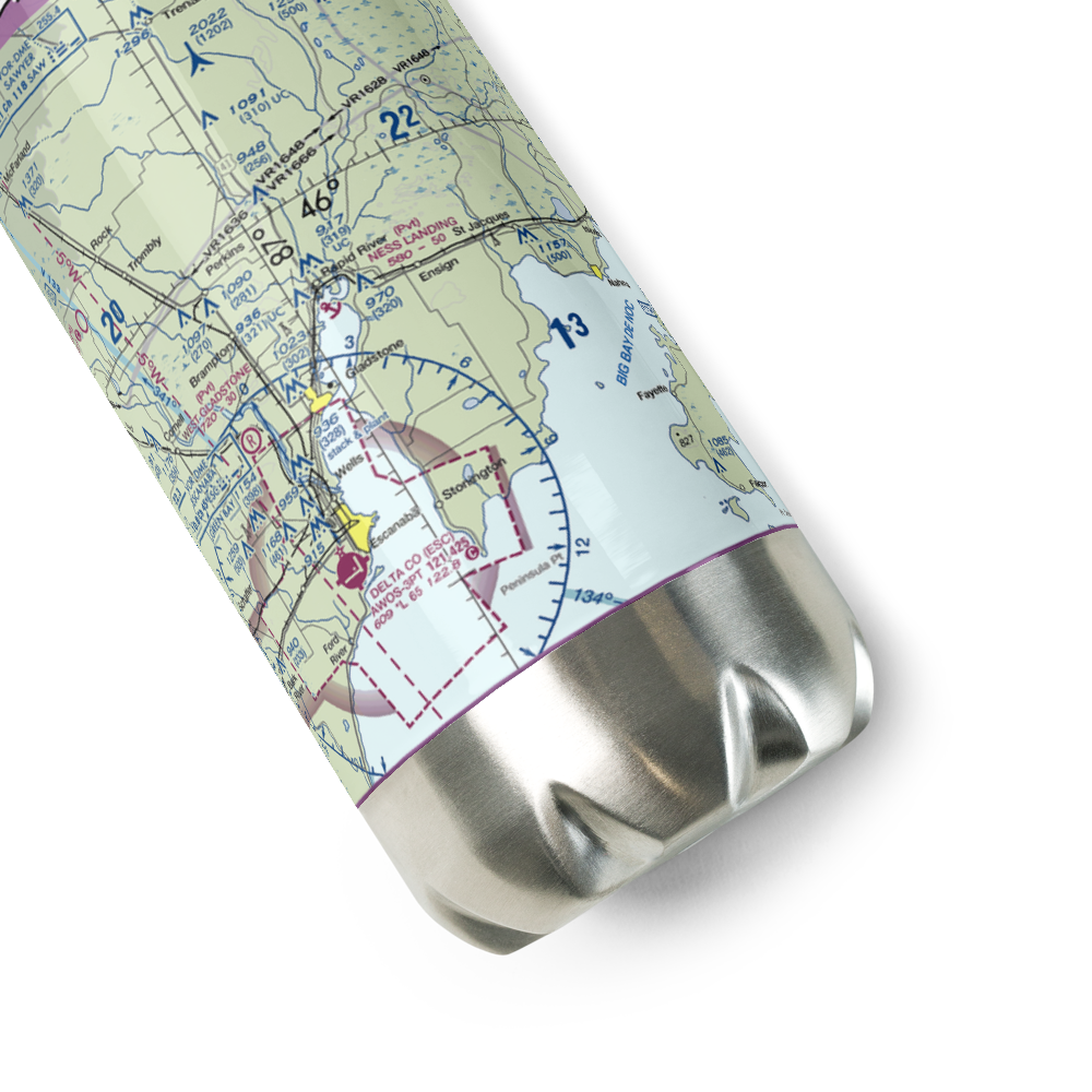 Ness Landing Seaplane Base (3MI9) VFR Sectional Water Bottle 