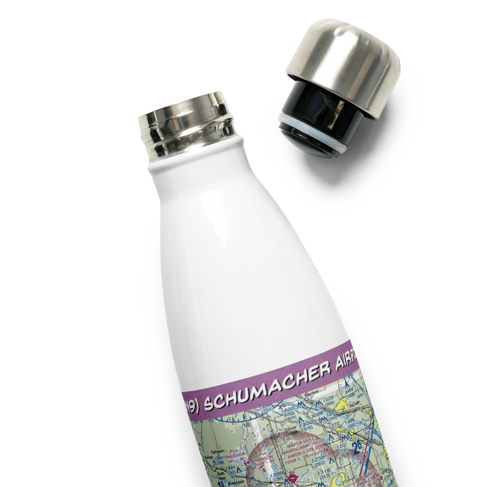Schumacher Airport (3MN9) VFR Sectional Water Bottle 