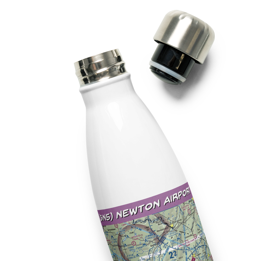 Newton Airport (3N5) VFR Sectional Water Bottle 