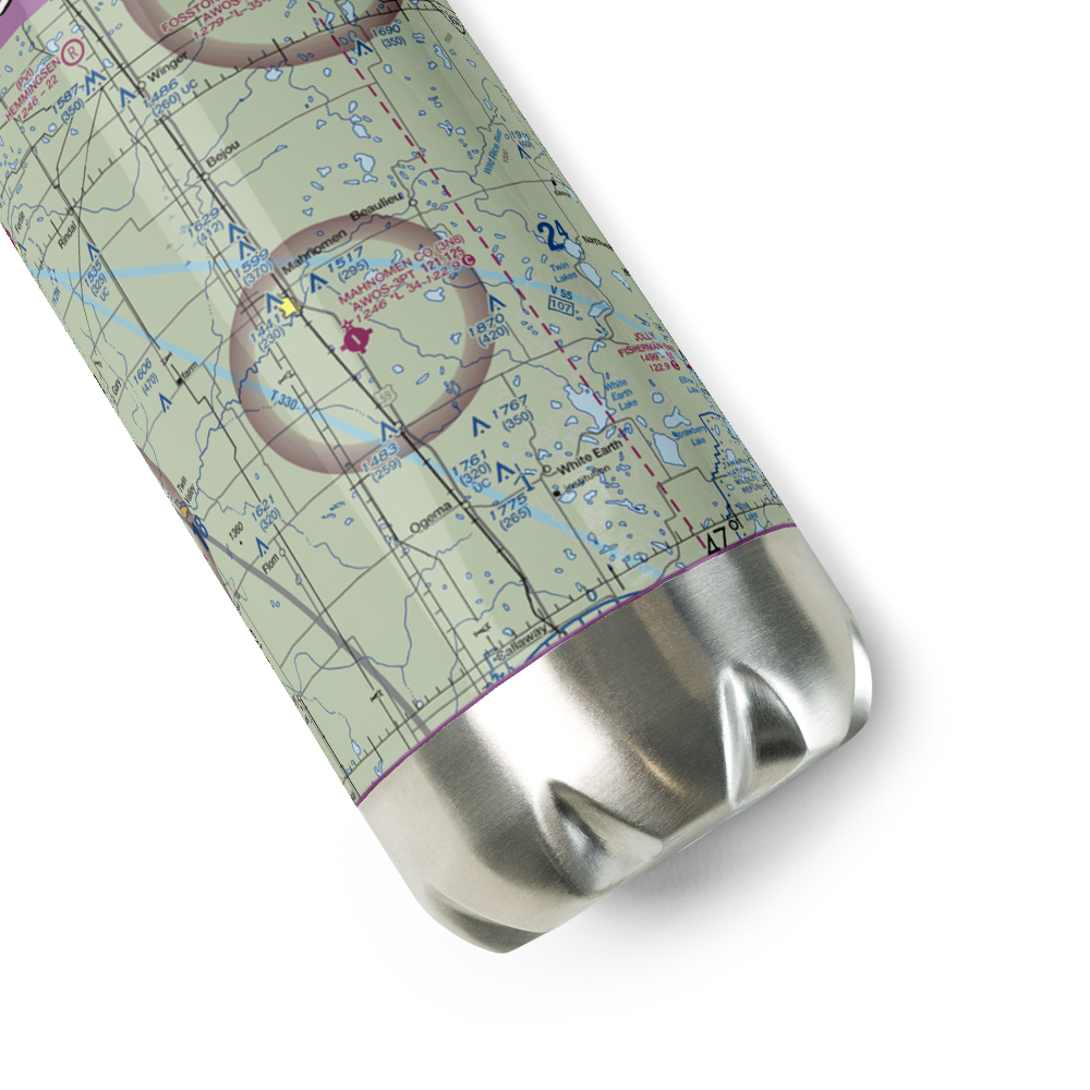 Mahnomen County Airport (3N8) VFR Sectional Water Bottle 
