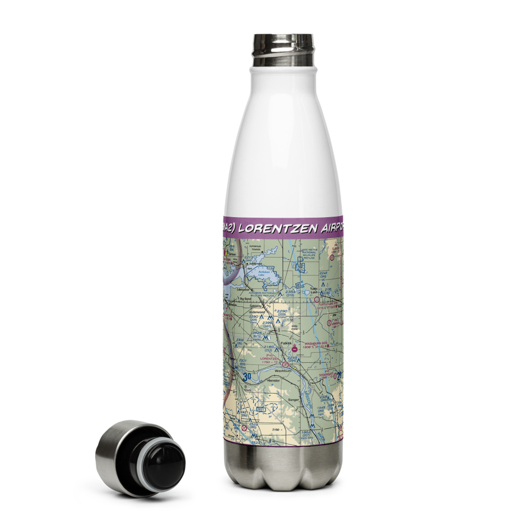 Lorentzen Airport (3NA2) VFR Sectional Water Bottle 