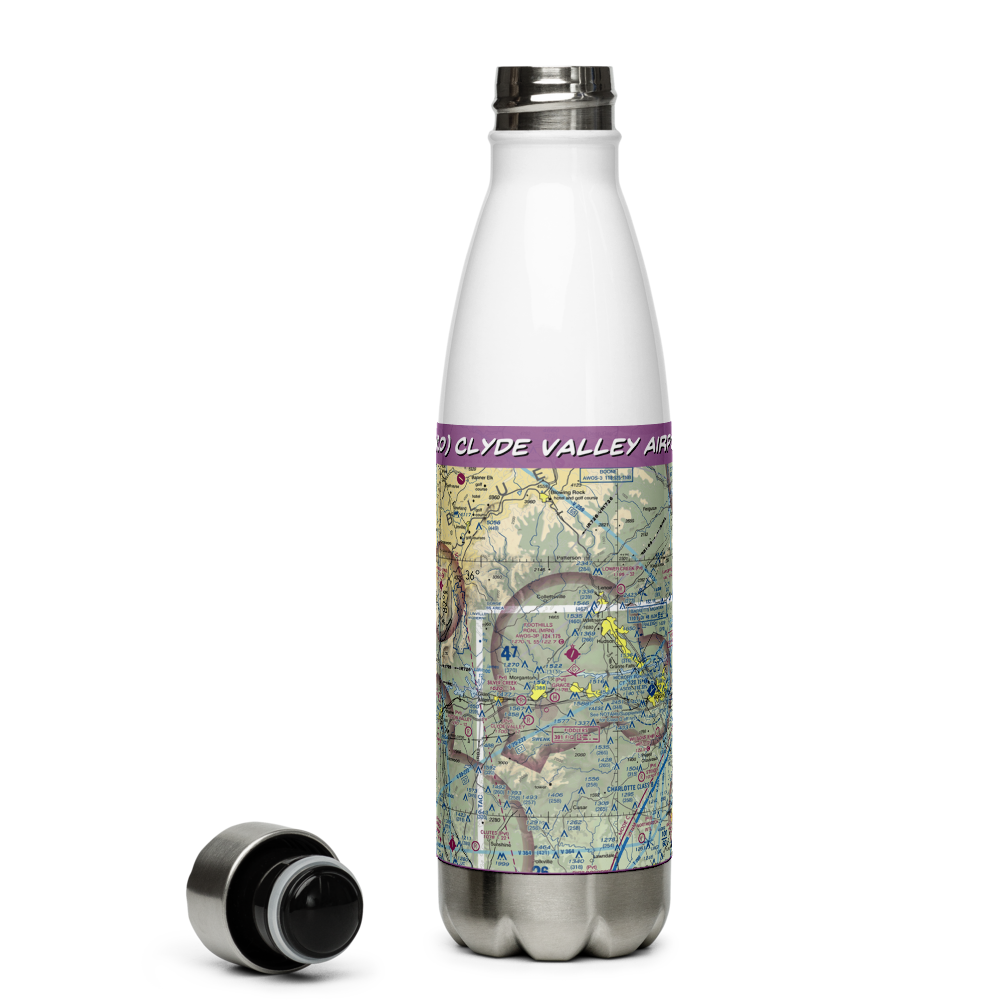 Clyde Valley Airport (3NC0) VFR Sectional Water Bottle 