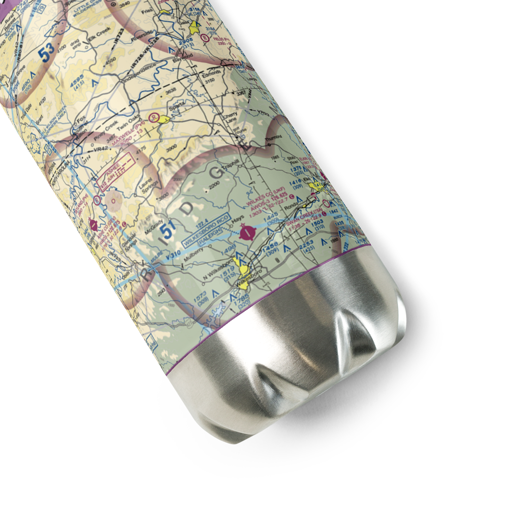 Maxwell Airport (3NC7) VFR Sectional Water Bottle 