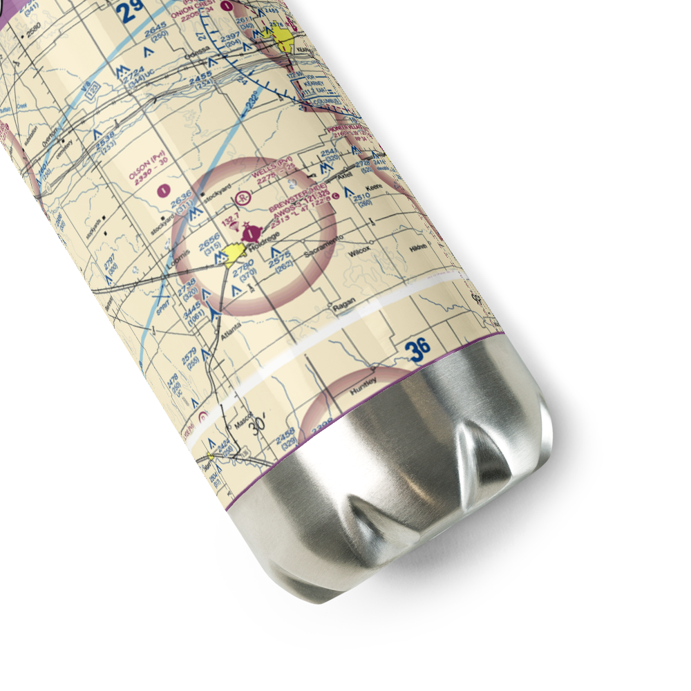 Wells Airport (3NE3) VFR Sectional Water Bottle 