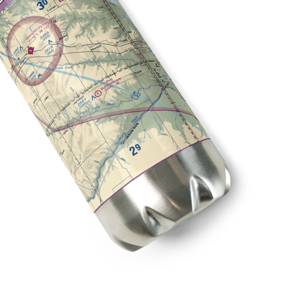 Burkinshaw Field (3NE6) VFR Sectional Water Bottle 