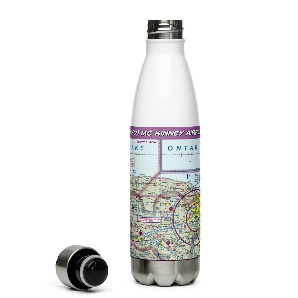 Mc Kinney Airport (3NK0) VFR Sectional Water Bottle 