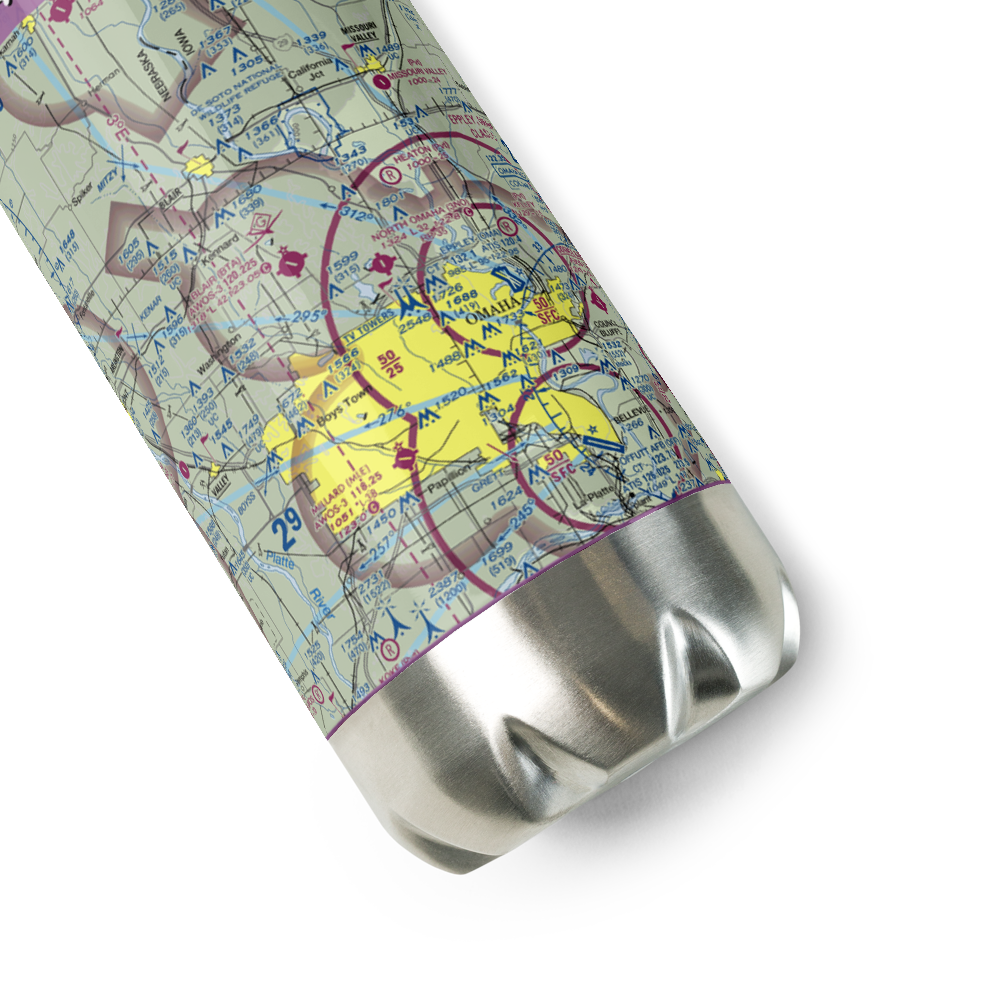 North Omaha Airport (3NO) VFR Sectional Water Bottle 