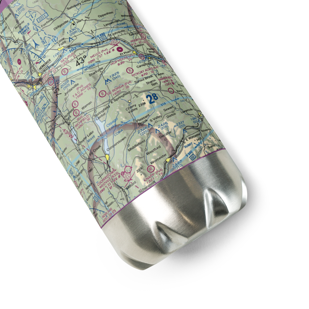 De Ronda Airport (3NY3) VFR Sectional Water Bottle 